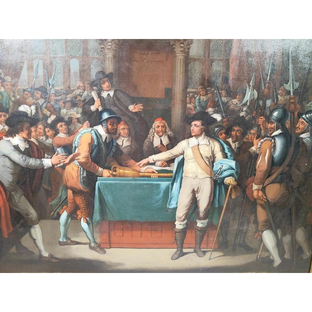 Copper North American Artist, Figures, 1750, Oil on Copper For Sale - Image 8 of 18