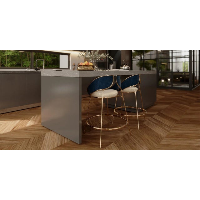 Set of Hyoku Bar Stools by Alma De Luce For Sale - Image 6 of 7