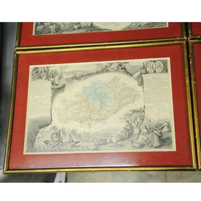 French Set of 4 Antique French Maps For Sale - Image 3 of 9