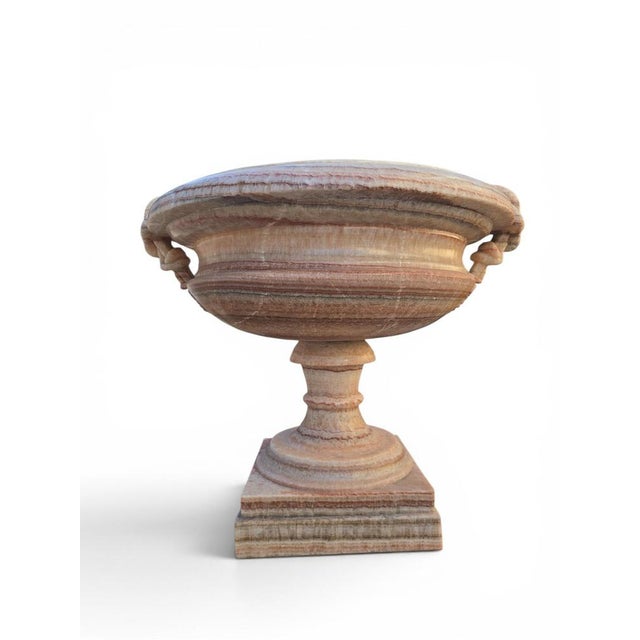Gold Onyx Kraters with Pedestals, 1950s, Set of 2 For Sale - Image 8 of 10
