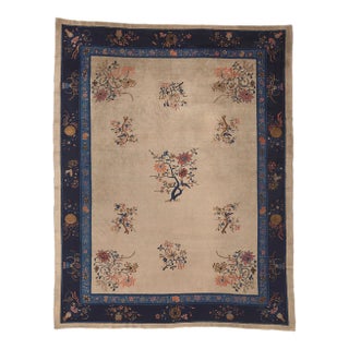 Early 20th Century Chinoiserie Chic Antique Chinese Peking Rug 09'00 X 11'04. For Sale