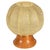 Mid-Century Scalopped Cocoon Table Lamp with Wood Base attributed to Achille Castiglioni for Flos, Italy, 1960s For Sale - Image 11 of 11