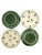 Modern Bat Trang Vietnamese Ceramic Dessert/Salad Plates With Hand Painted Dragonflies and Celadon Green Hues - Set of 4 For Sale - Image 3 of 9