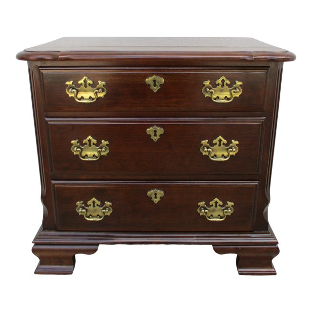 Pennsylvania House Chippendale Three Drawer Nightstand or Side Table