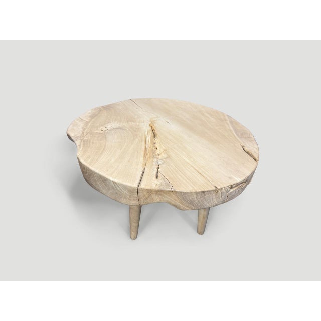 Andrianna Shamaris Mid Century Style Organic Teak Wood Coffee Table For Sale In New York - Image 6 of 6