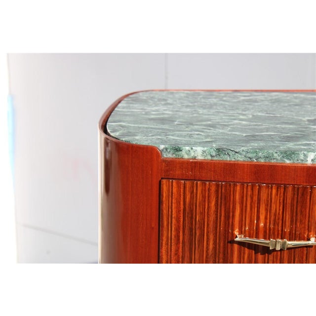 1950s Chest of Drawers with Green Marble and Ducrot Brass by Paolo Buffa, 1950 For Sale - Image 5 of 17