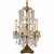 Early 20th Century X-Large Pair of Antique French Louis XVI Style Crystal Cut & Gilt Metal Girandoles/Candelabras, Baccarat Style, Table Lamps For Sale - Image 5 of 11
