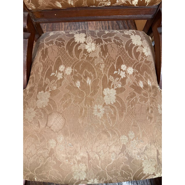 19th Century Victorian Eastlake Carved Walnut Upholstered Side Chair For Sale - Image 15 of 18