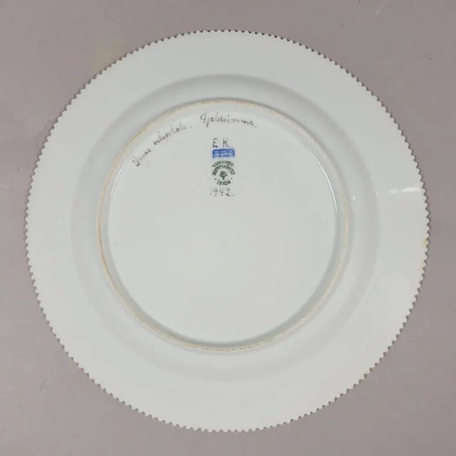 Antique Royal Copenhagen Flora Danica “Dryas Octopetala” Botanical Dinner Plate, Iceland National Flower For Sale In Raleigh - Image 6 of 7