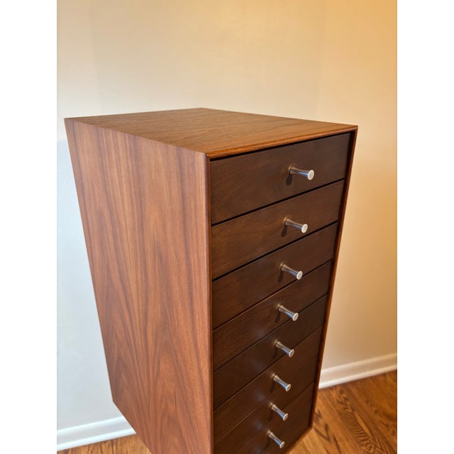 Herman Miller George Nelson Miniature Thin Edge, 9 Drawer Chest on Stand For Sale - Image 4 of 12