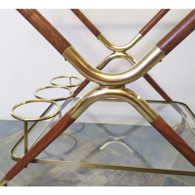 Italian Serving Bar Cart, 1950s For Sale - Image 4 of 9