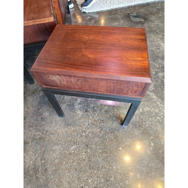 Pair Nightstands Walnut Founders MCM Vintage For Sale - Image 11 of 14
