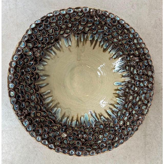 Beige Ceramic Mushroom Bowl, 1990s For Sale - Image 8 of 8