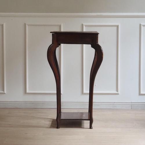 Wood Antique Side Table with Curved Legs, 1890s For Sale - Image 7 of 10