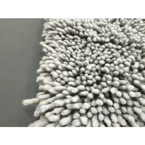 Textile Danish Light Grey Wool Shag Rug from C. Olesen, 1990s For Sale - Image 7 of 9