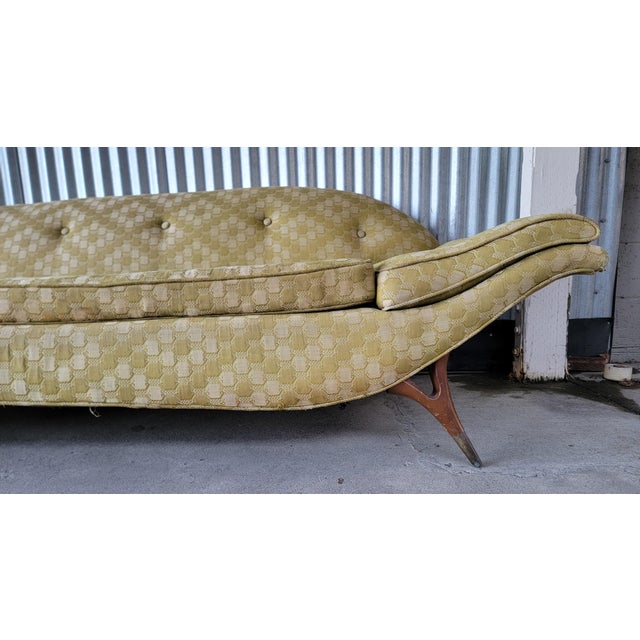 Mid-Century Modern Karpen of California Sculptural Gondola Sofa For Sale - Image 3 of 12