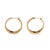 Oval Shimmer Hoop Earrings Vintage 14k Yellow Gold 1" Drops Estate Jewelry, Pair For Sale - Image 4 of 6