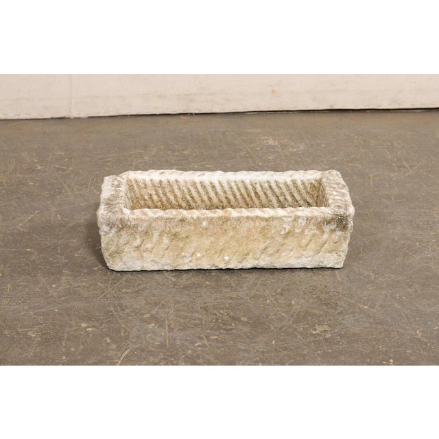 19th C. Spanish Rectangular Stone Planter For Sale In Atlanta - Image 6 of 11