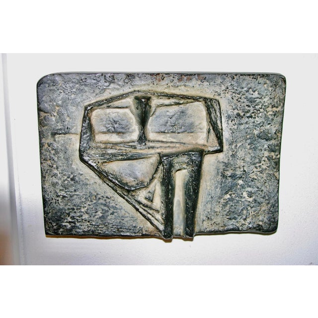 Young Man Crouching by the Sea Plaque in Cast Iron by Kurt Lehmann, 1960s For Sale - Image 9 of 9
