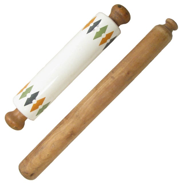 Vintage English & French Rolling Pins, S/2 For Sale In Tulsa - Image 6 of 6