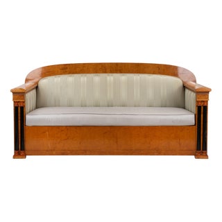 Biedermeier Birch Root Veneer Sofa, Austria, 1830s For Sale
