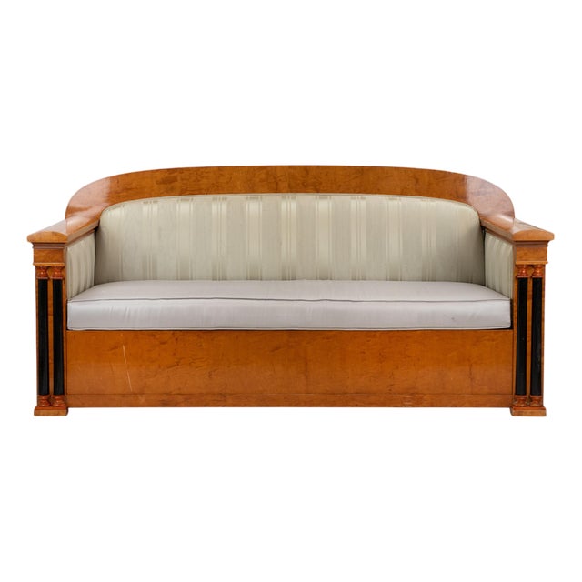 Biedermeier Birch Root Veneer Sofa, Austria, 1830s For Sale
