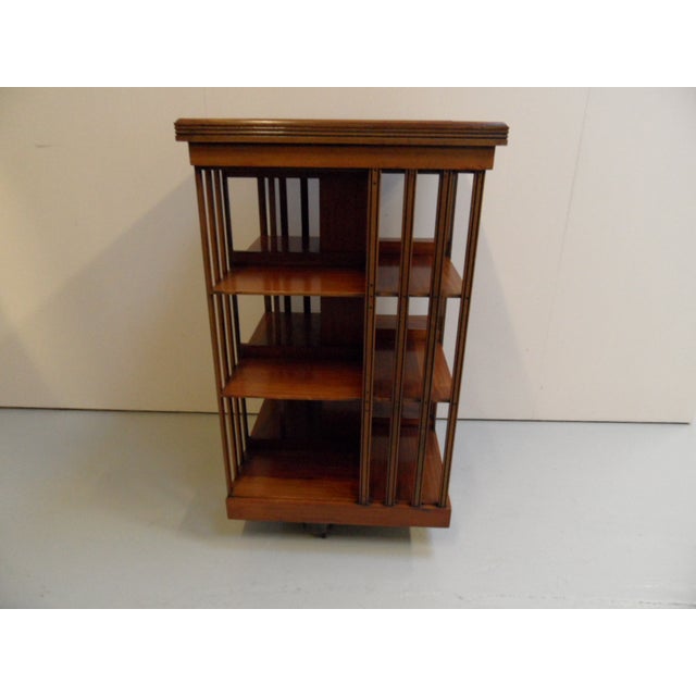 Antique Mahogany Revolving Bookcase For Sale - Image 4 of 12