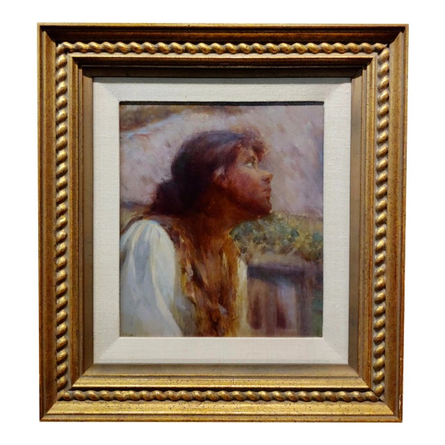 Eanger Irving Couse -Portrait of a Native American Woman-Oil Painting For Sale