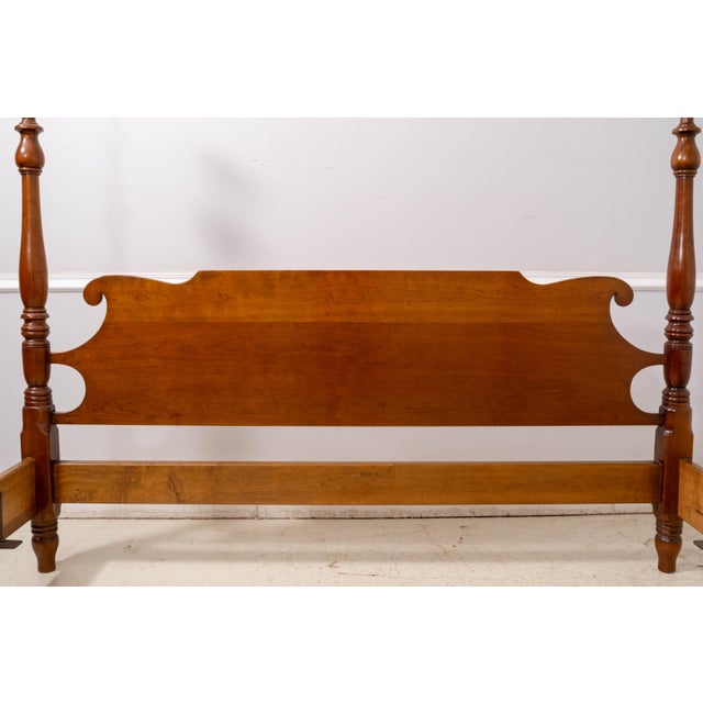 Chippendale L&jg Stickley Cherry California King Chippendale Style Poster Bed For Sale - Image 3 of 16