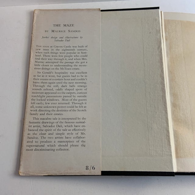 Rare find. The Maze by Maurice Sandoz with illustrations in black and white by Salvador Dali. Guilford Press, printed in...