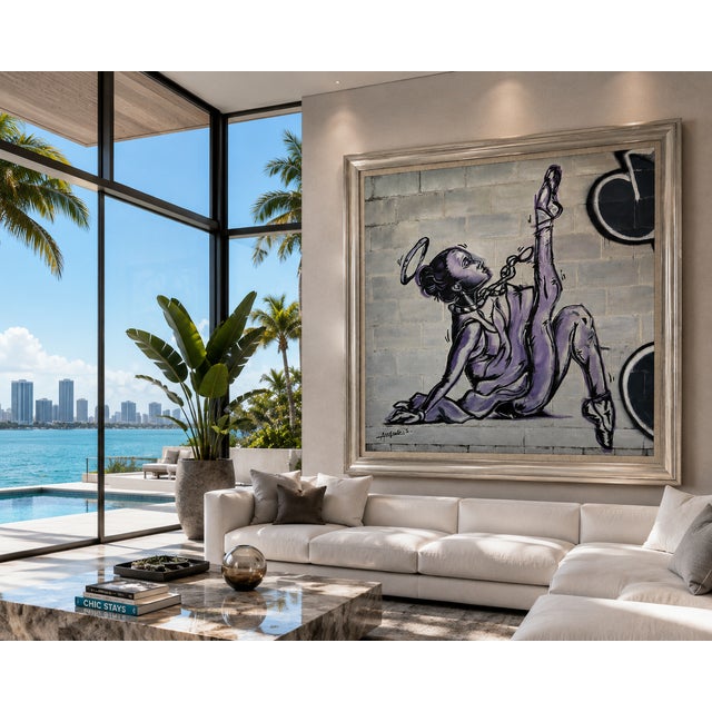 Augusto-S, Chained Dancer, 2005, Oil Painting on Canvas, Framed, in Flawless conditions. Designed from 2000 This piece has...