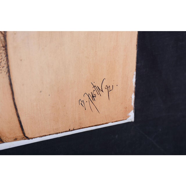 Mid-Century Modern Mid-Century Hanging Ceramic Relief, Czech, 1980s For Sale - Image 3 of 11