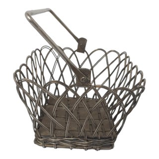 Late 20th Century Basket With Handle For Sale