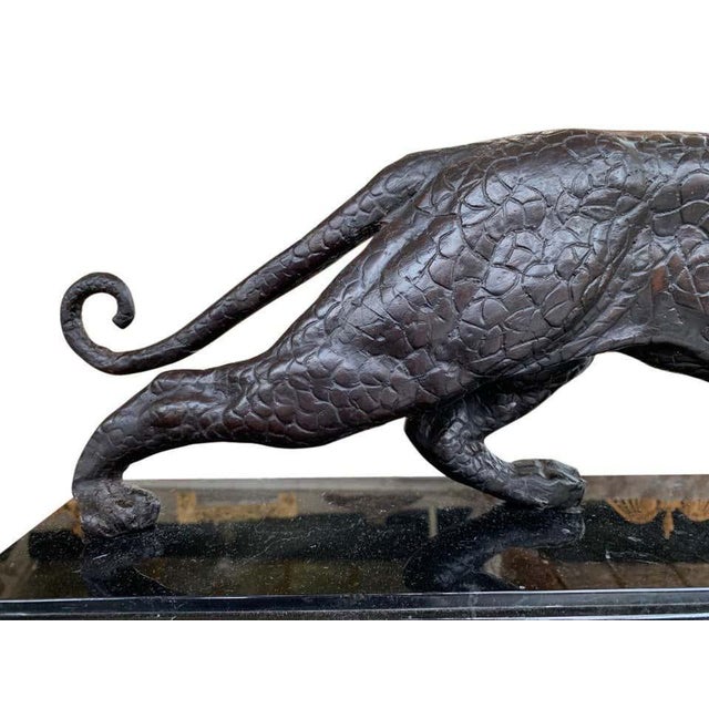 French Art Deco Bronze Panther For Sale - Image 4 of 5