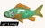 1950's 41" Hand Forged & Painted Upper Michigan Bait Store Fish Sign For Sale - Image 4 of 10