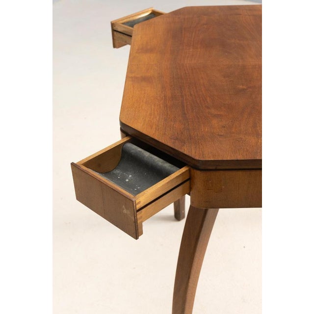 H-278 Card Table by Jindřich Halabala, 1930s For Sale - Image 3 of 8
