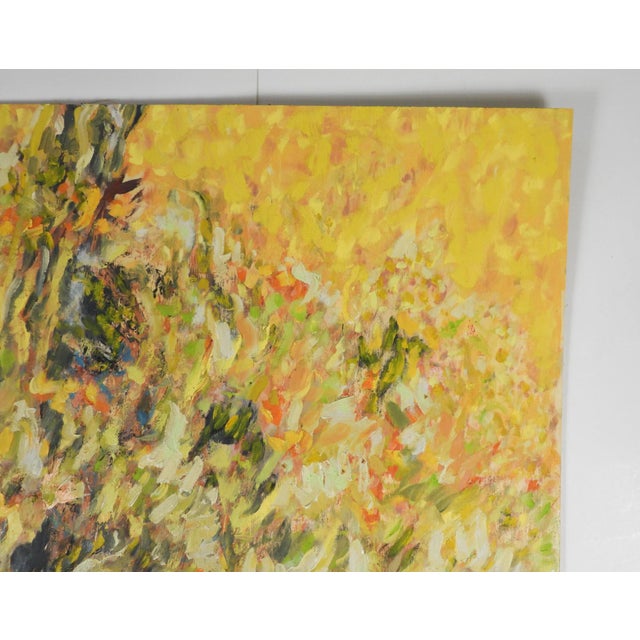 Contemporary Expressionist Yellow Tree Landscape Painting For Sale - Image 4 of 6