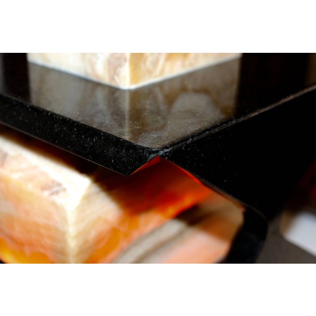 Modern Artisan Granite and Onyx Lamp For Sale - Image 3 of 9