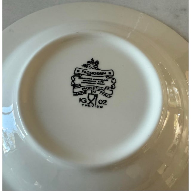 Ceramic Set of 3 Pagnossin Spa Yellow Ironstone Soup Bowls For Sale - Image 7 of 10