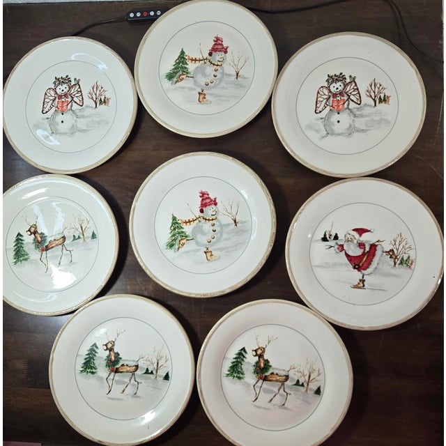 American Atelier Christmas Plates- Set of 22 For Sale - Image 11 of 16