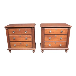 Durham Georgian Style Cherry Nightstands/Pair For Sale