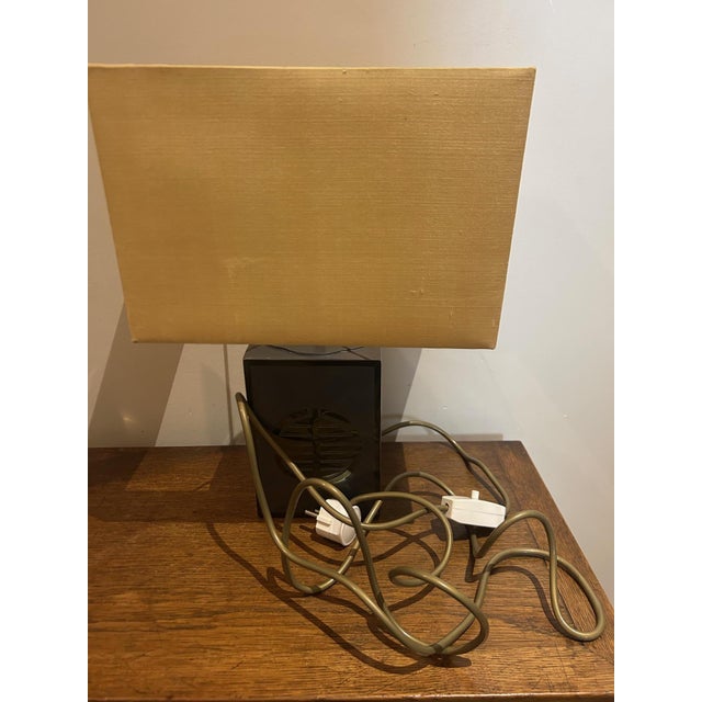 Vintage Steel and Brass Lamp, 1970 For Sale - Image 14 of 15
