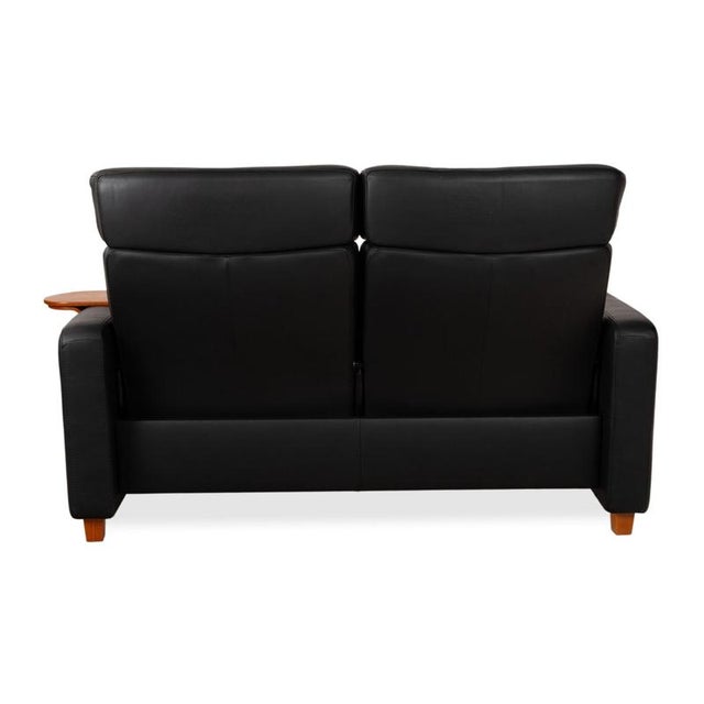 Arion 2-Seater Sofa in Black Leather from Stressless For Sale - Image 13 of 15