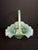 Vintage Fenton Green Opalescent Carnival Hobnail Glass Basket Ruffled Iridescent 10" For Sale - Image 11 of 16