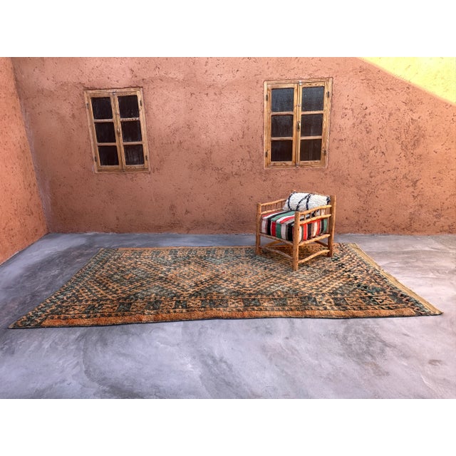 Textile 1980s Vintage Tribal Moroccan Rug - 6'3" X 11'11" For Sale - Image 7 of 10