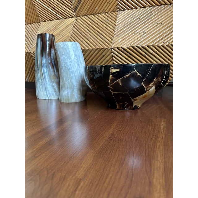 Vintage Italian Natural Horn Vase -Extra Large For Sale - Image 12 of 12