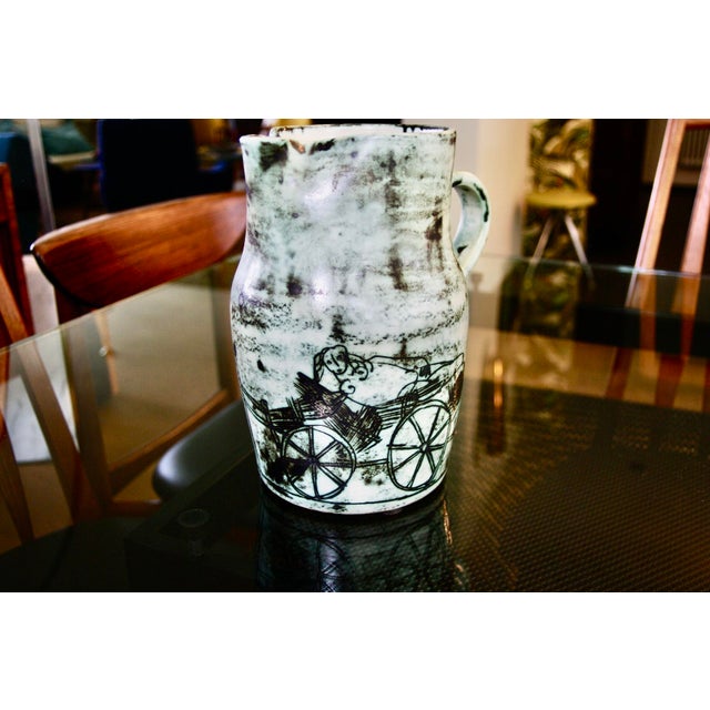 1950s Large Vintage French Pitcher by Jacques Blin, 1950 For Sale - Image 5 of 11