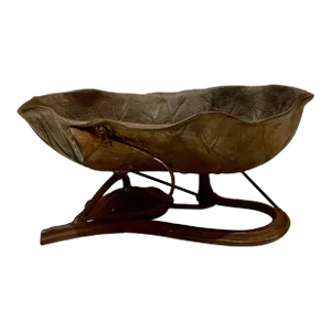 1960s Metal Lotus Lilly Bowl