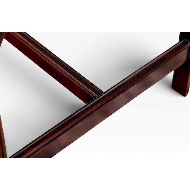 Vintage Southwood Chippendale Style Mahogany Stools - A Pair For Sale - Image 9 of 10