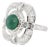 Natural Zambian Emerald high quality caboshan diamond ring in 18k gold For Sale